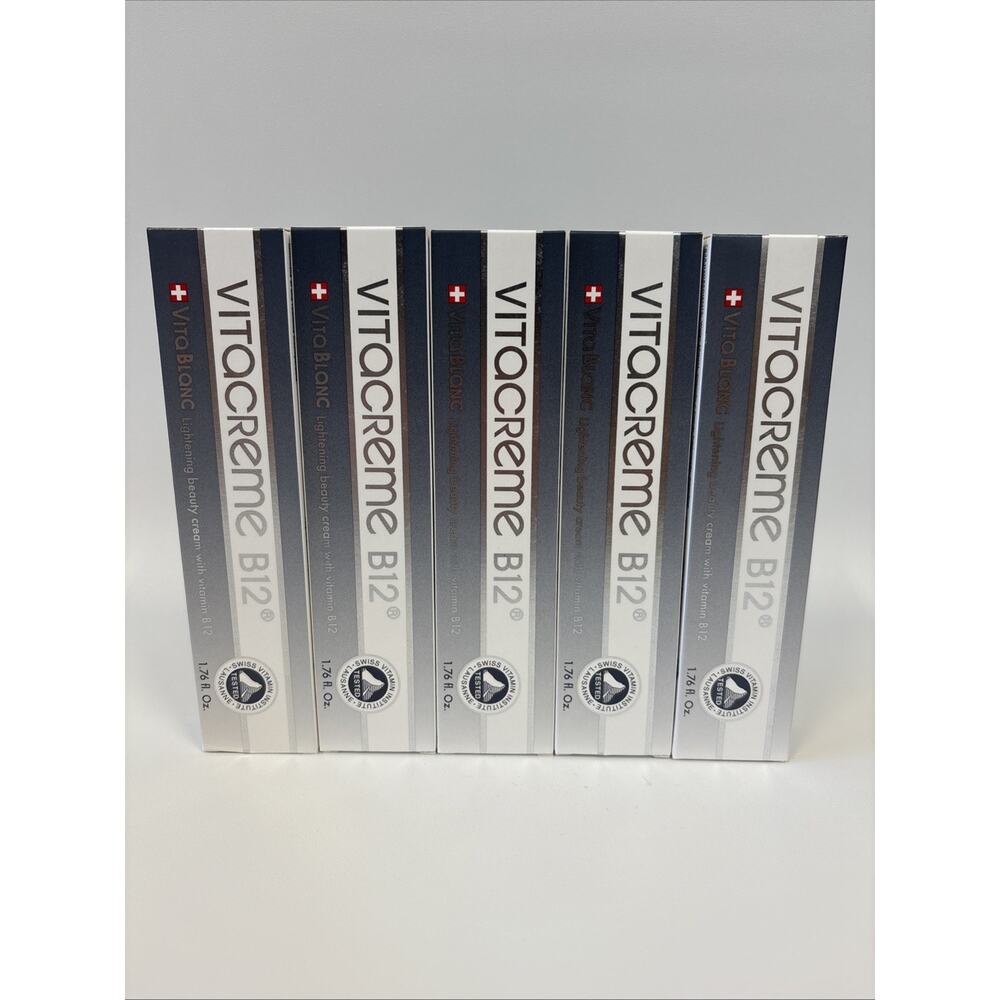 Set of 5pcs x Vitacreme B12 Vita Blanc Lightening Beauty Cream 50ml EXP 04/20